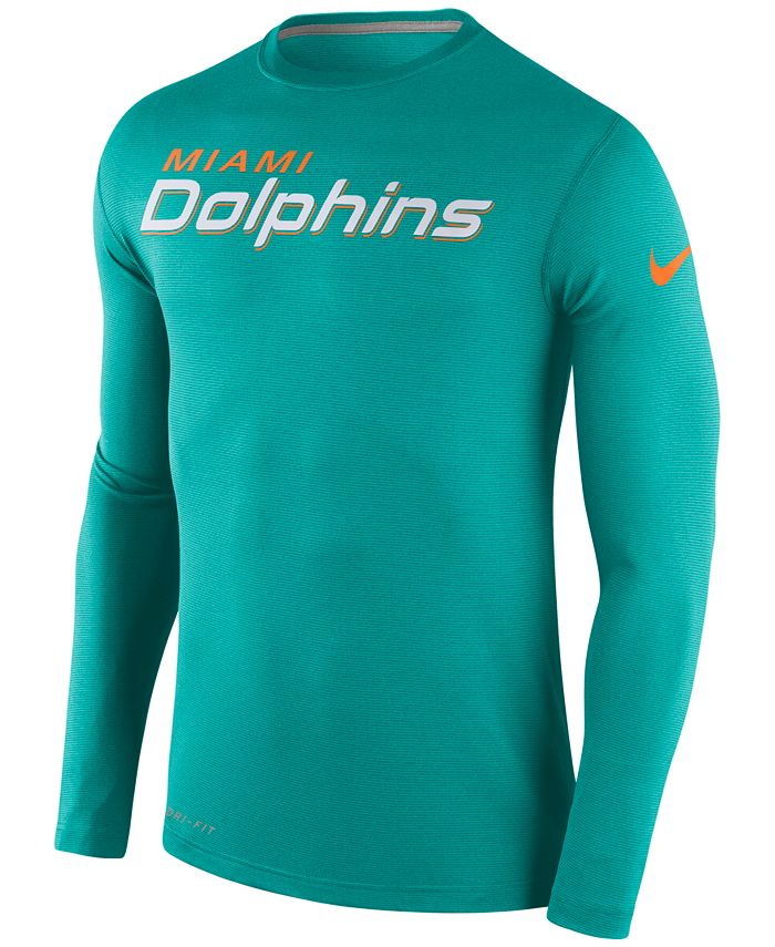 miami dolphins dri fit long sleeve shirt