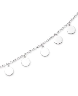 Sterling Silver Disc Adjustable Slider Bracelet