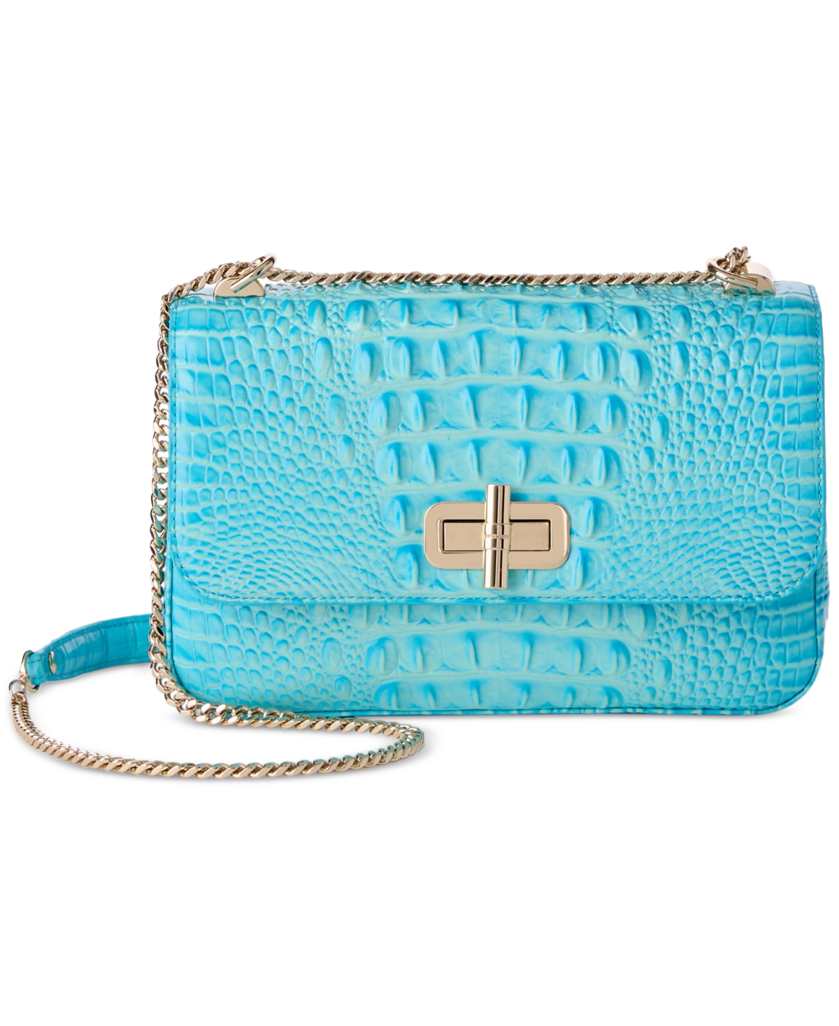 Rosalie Convertible Chain Strap Small Leather Crossbody - Tropic Blue