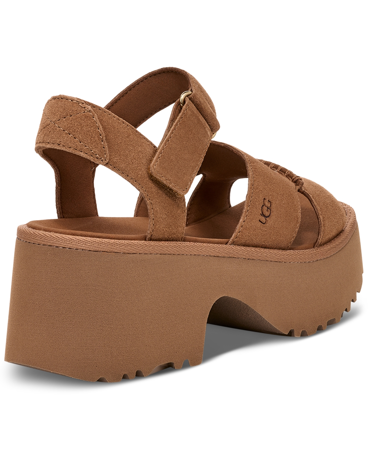 Ugg New Heights Ankle Strap Heels In Chestnut