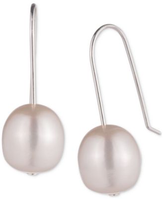 Lauren Ralph Lauren - Silver-Tone Freshwater Pearl Drop Earrings