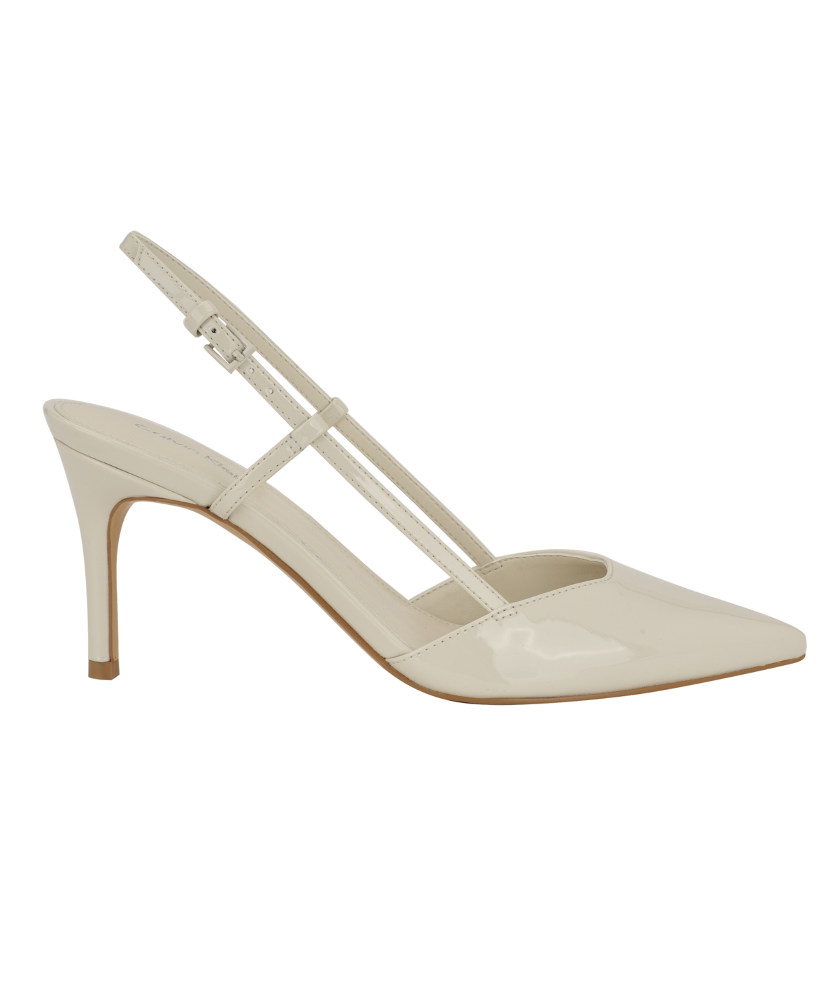 Calvin Klein Women's Jesa Pointy Toe Dress Slingback Pumps In Ivory Patent