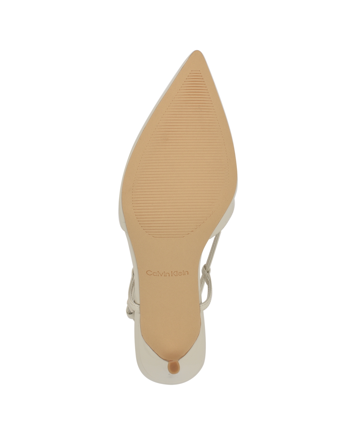 Calvin Klein Women's Jesa Pointy Toe Dress Slingback Pumps In Ivory Patent