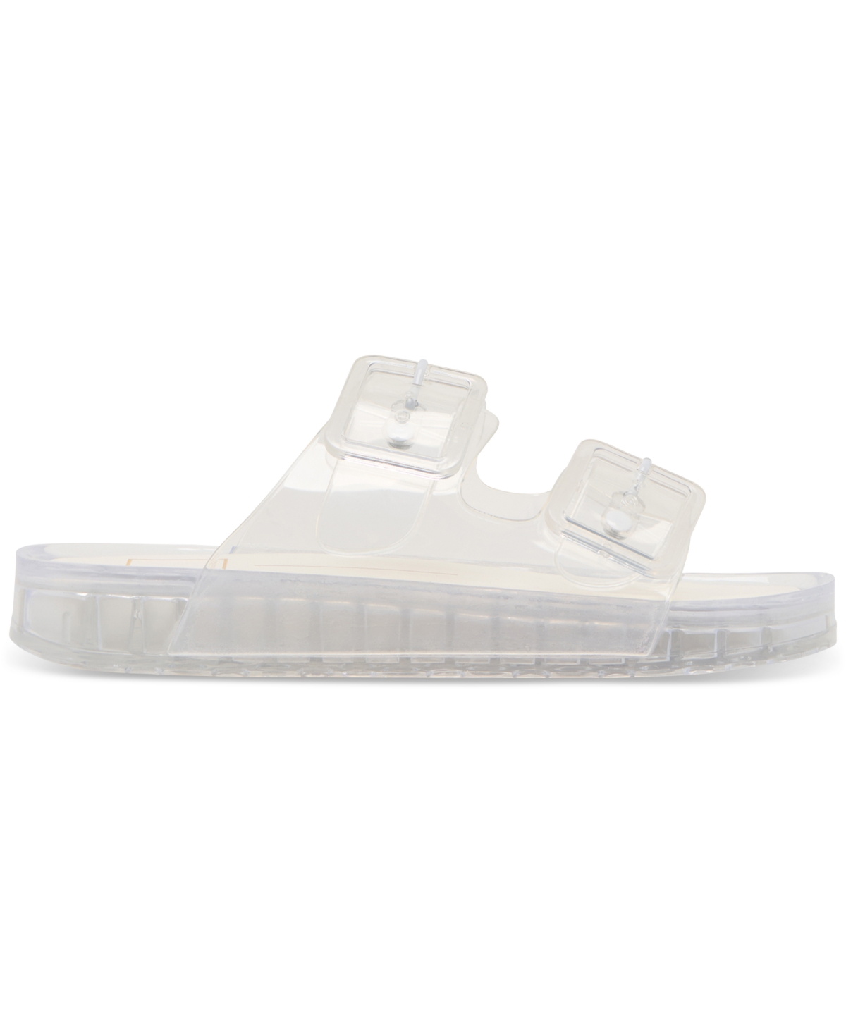 Shop Dolce Vita Women's Julio Jelly Double-band Jelly Footbed Sandals In Crystal Vinyl