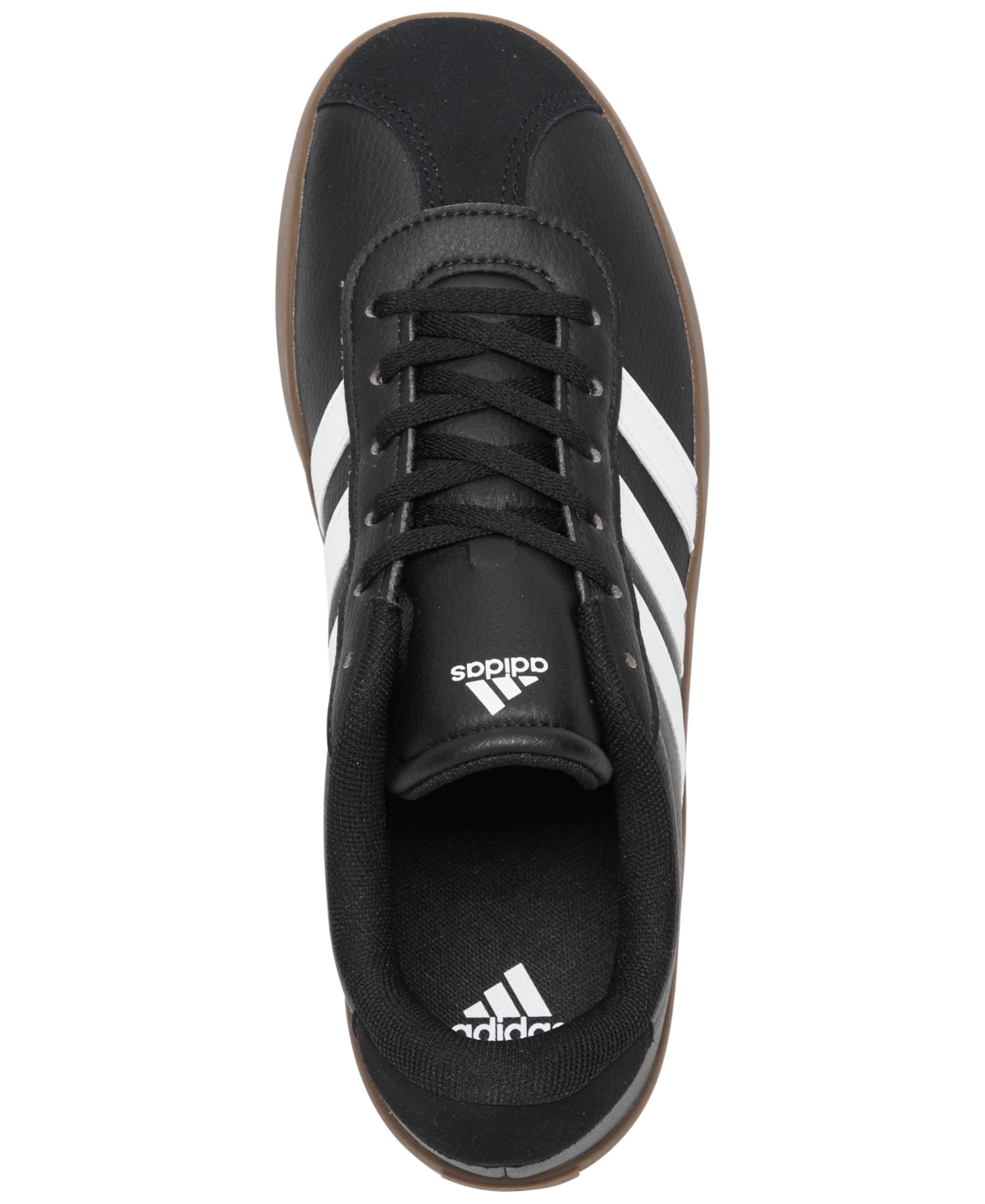 Adidas Originals Big Kids Vl Court 3.0 Casual Sneakers From Finish Line In Core Black,cloud White