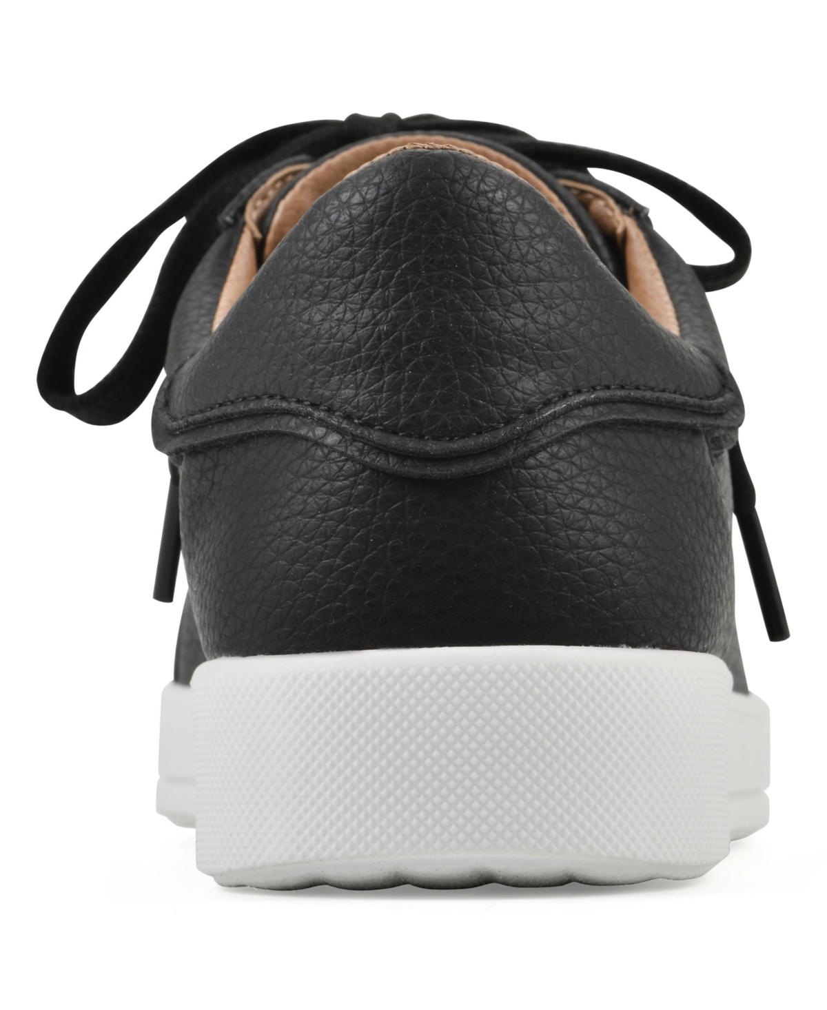 White Mountain Women's Uniform Lace-up Sneakers In Black Smooth
