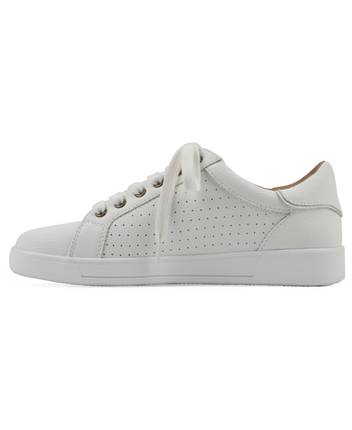 White Mountain Women's Uniform Lace-up Sneakers In White Smooth
