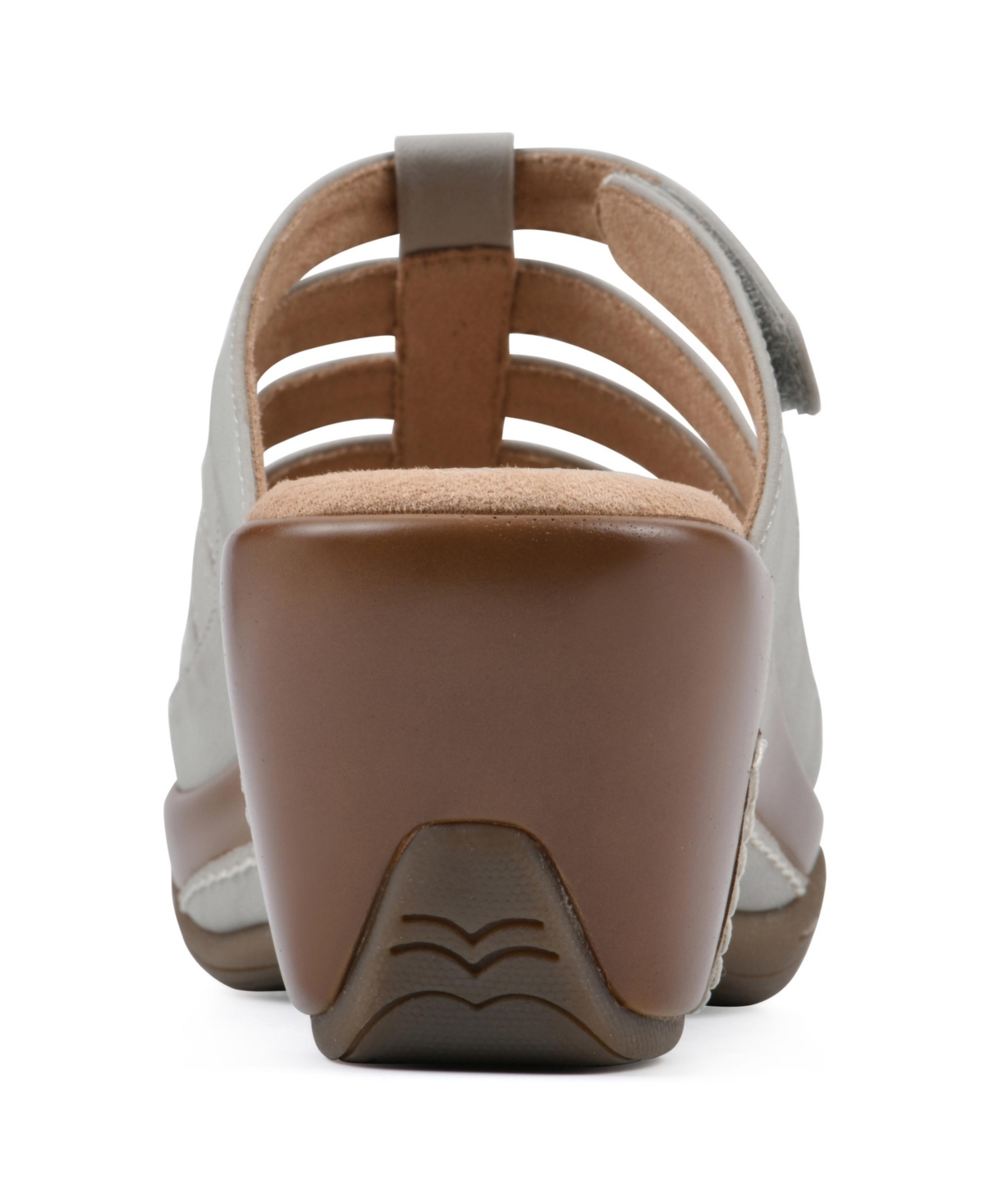 White Mountain Women's Valencia Slip-on Clog Sandals In Ice Burnished Smooth