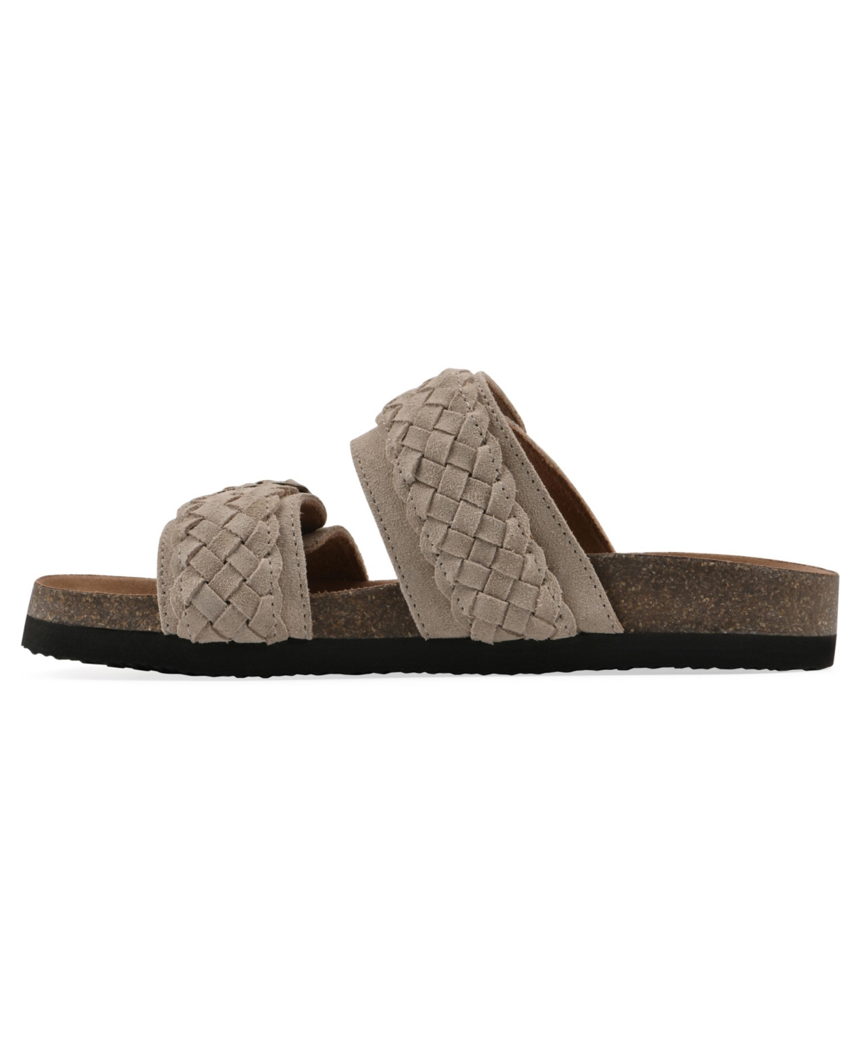 White Mountain Women's Hey Hey Round Toe Flat Sandals In Sandal Wood Suede