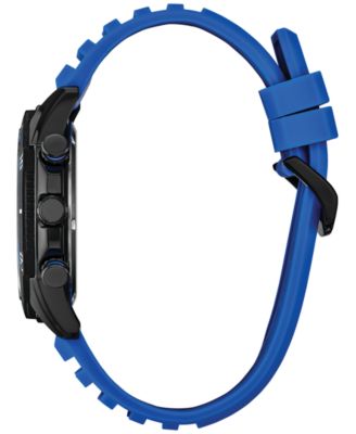 Men's Sport Casual Brycen Blue Silicone Strap Watch 44.8mm