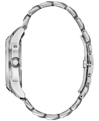 Men's Classic Calendrier Silver-Tone Stainless Steel Bracelet Watch 41.8mm