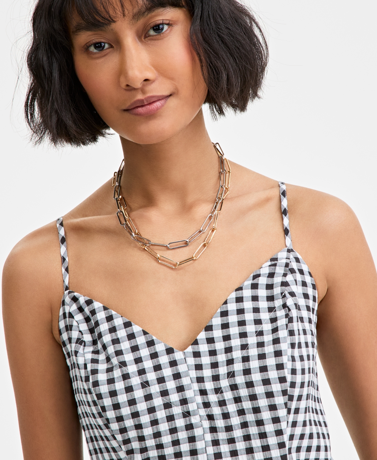 ON 34TH WOMEN'S MOMMY & ME GINGHAM HIGH-LOW MIDI DRESS, EXCLUSIVELY AT MACY'S 