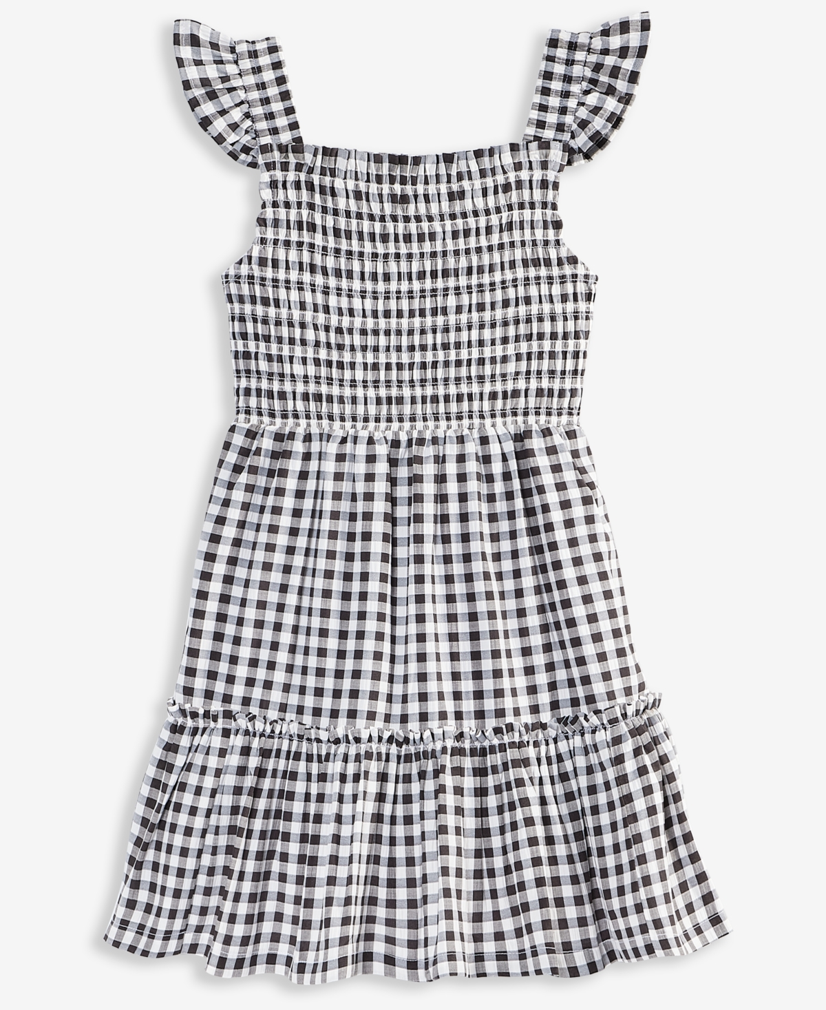 On 34th Toddler Girls Mommy & Me Gingham Smocked Dress, Exclusively At Macy's In Black White