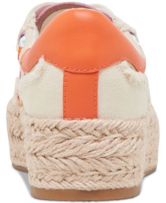 Women's Fredy Platform Espadrille Lace-Up Floral Sneakers