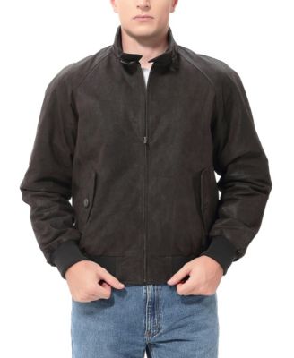 Men's Men WWII Distressed Leather Bomber Jacket