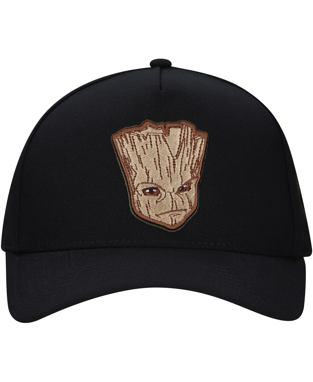 Lids Men's Black Guardians Of The Galaxy Groot A-frame Adjustable Hat In Black