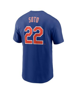 Men's Juan Soto Royal New York Mets Fuse Name Number T-Shirt