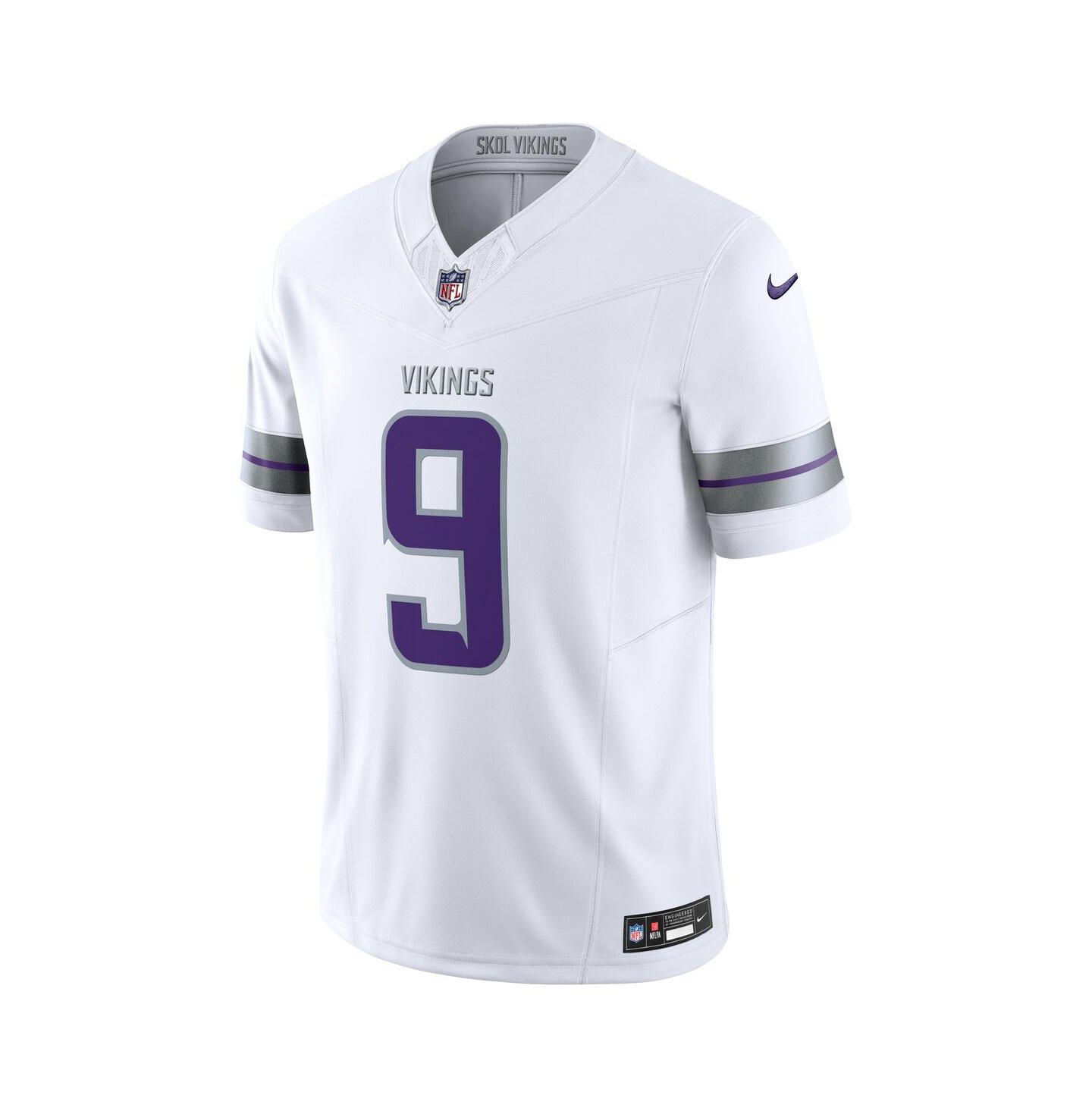 Мужской топ Nike J.J. McCarthy White Minnesota Vikings Vapor F.U.S.E. Limited Jersey — фото 3