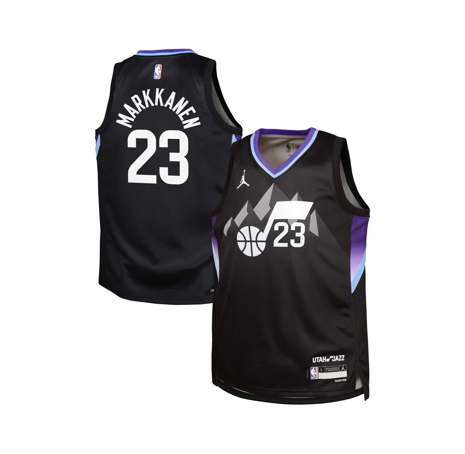Big Boys and Girls Lauri Markkanen Black Utah Jazz Swingman Jersey - Statement Edition