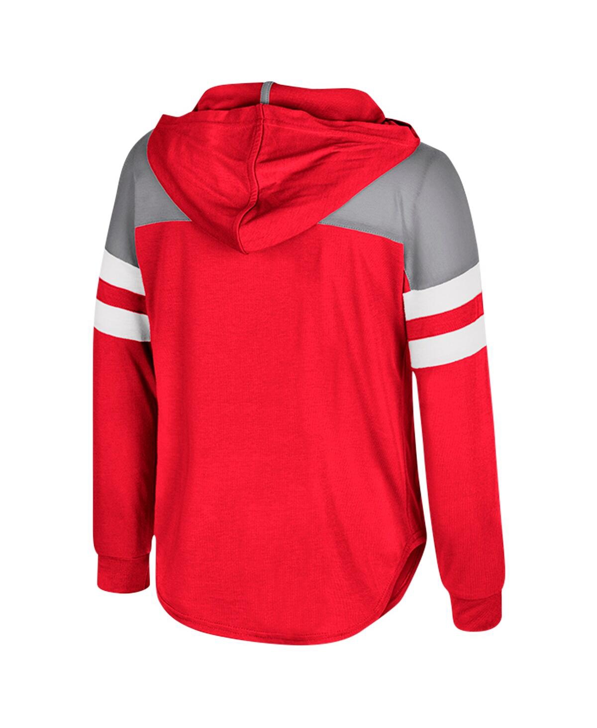 Colosseum Toddler Scarlet Ohio State Buckeyes Reflection Hoodie Long Sleeve T-shirt In Scarlet