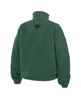 Women's Green Minnesota Wild Polar Fleece Half-Zip Jacket