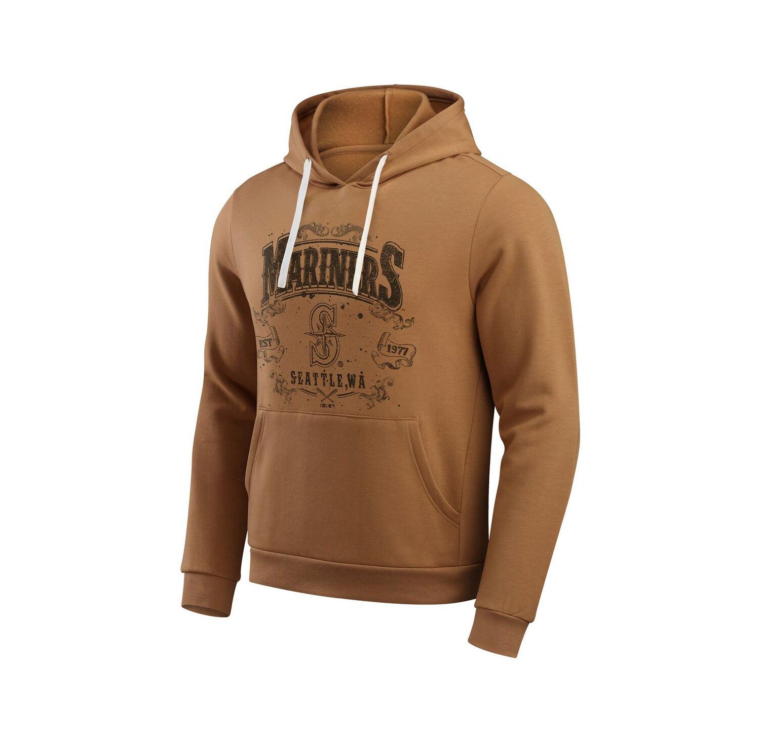 Darius Rucker Collection by Men's Tan Seattle Mariners Camp Fleece Pullover Hoodie