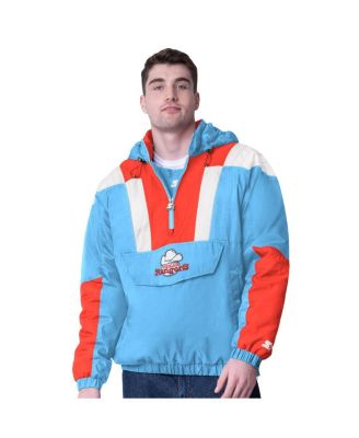 Starter - Men's Royal Texas Rangers Cooperstown Collection Charger Half-Zip Jacket