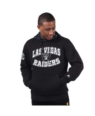 Starter - Men's Black Las Vegas Raiders Thursday Night Gridiron Pullover Hoodie