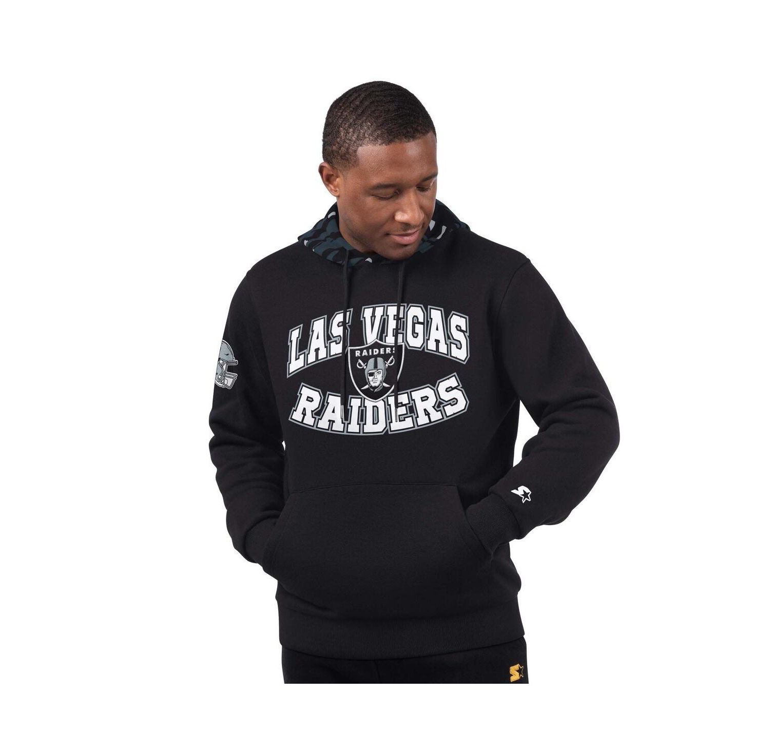 Men's Black Las Vegas Raiders Thursday Night Gridiron Pullover Hoodie