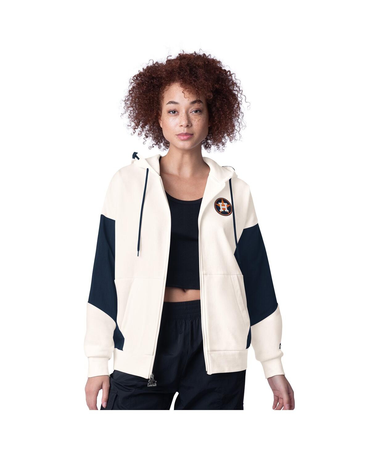 Shop Starter Women's White Houston Astros Scrimmage Full-zip Hoodie