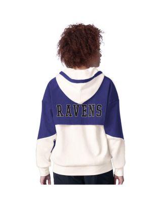 Women's White Baltimore Ravens Scrimmage Full-Zip Hoodie