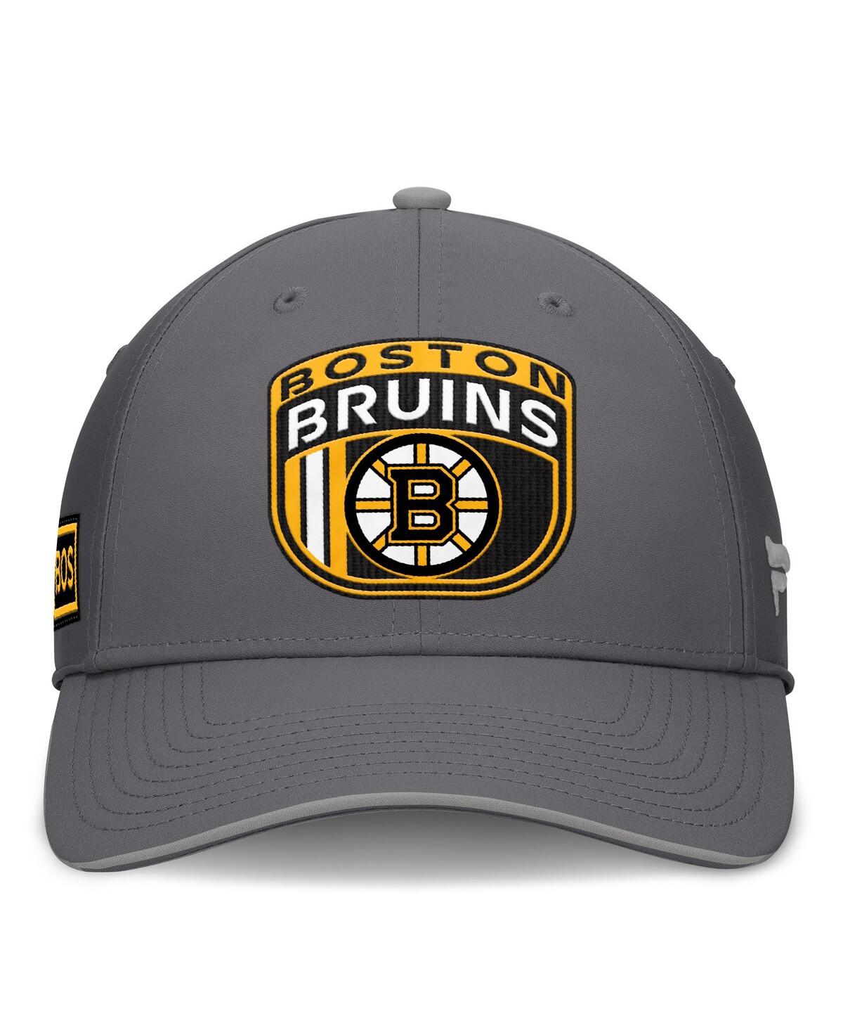 Fanatics Men's Gray Boston Bruins Home Ice Flex Hat In Gray