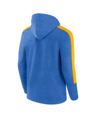Men's Heather Powder Blue Los Angeles Chargers Gains Full-Zip Hoodie