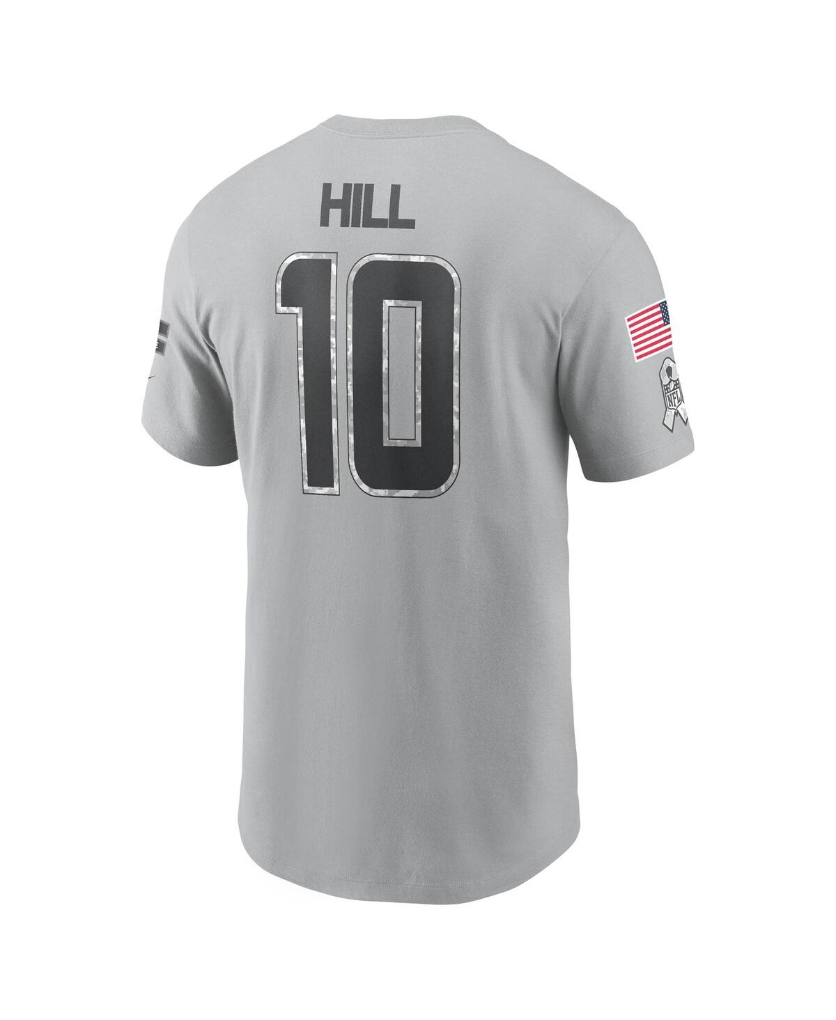 Nike Men's Tyreek Hill Gray Miami Dolphins 2024 Salute To Service Name Number T-shirt In Gray