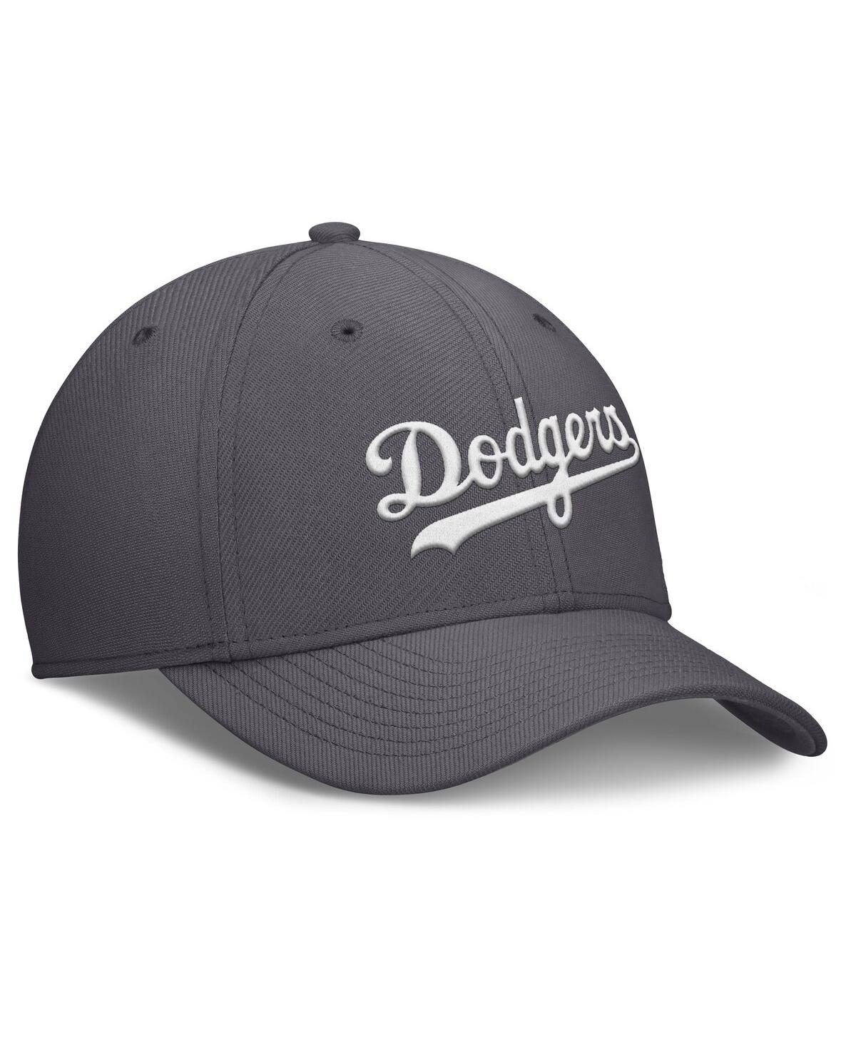 Nike Gray Los Angeles Dodgers Swoosh Performance Flex Hat In Gray