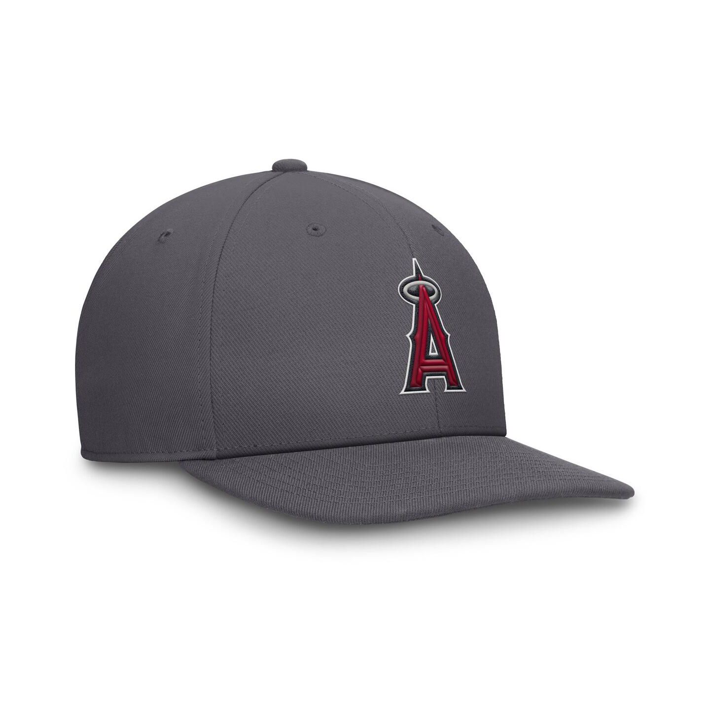 Мужская кепка Nike Gray Los Angeles Angels Pro Performance Snapback Hat — фото 3
