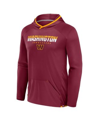 Men's Burgundy Washington Commanders Transitional Defender Hoodie Long Sleeve T-Shirt