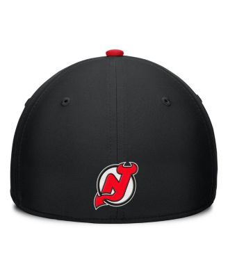Men's Black/Red New Jersey Devils Authentic Pro Rink Team Code Flex Hat
