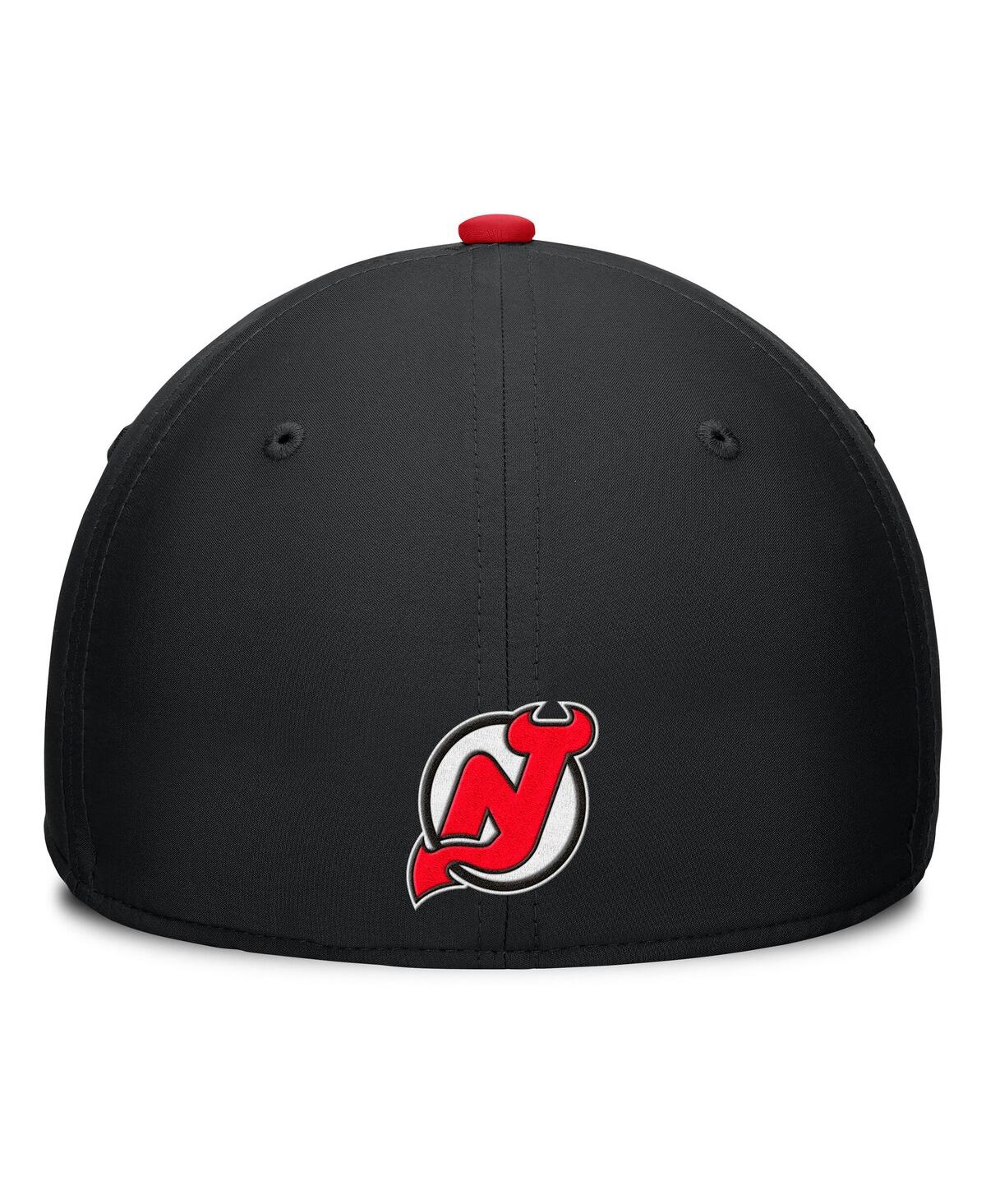 Fanatics Men's Black/red New Jersey Devils Authentic Pro Rink Team Code Flex Hat In Black,red