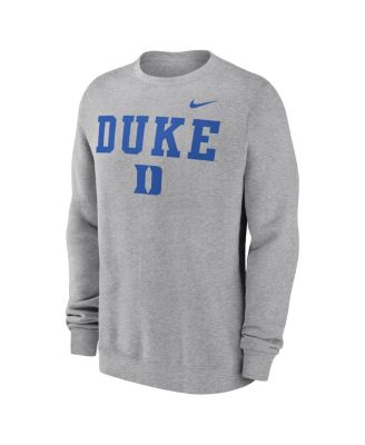 Men's Heather Gray Duke Blue Devils Primetime Primary Stack Pullover Sweatshirt