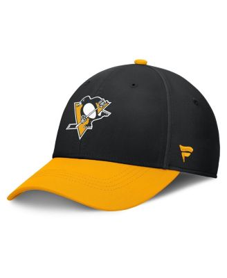 Men's Black/Gold Pittsburgh Penguins Authentic Pro Rink Flex Hat