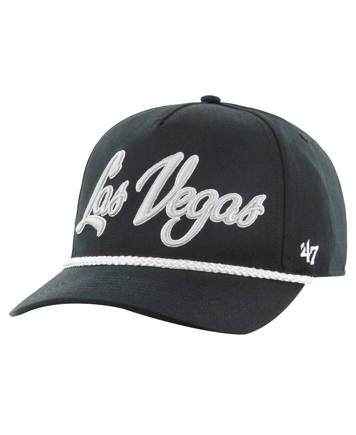 47 Brand Men's Black Las Vegas Raiders Overhand Hitch Adjustable Hat In Black