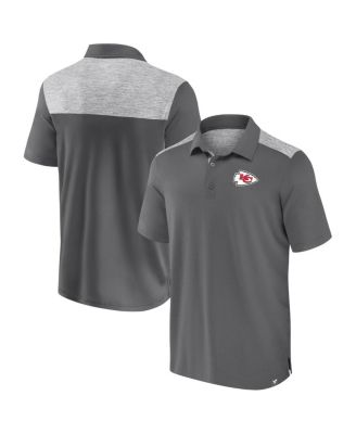Fanatics - Men's Heather Gray Kansas City Chiefs Long Shot Polo