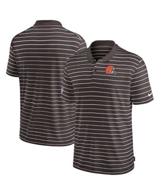 Nike - Men's Brown Cleveland Browns Sideline Lock Up Victory Performance Polo