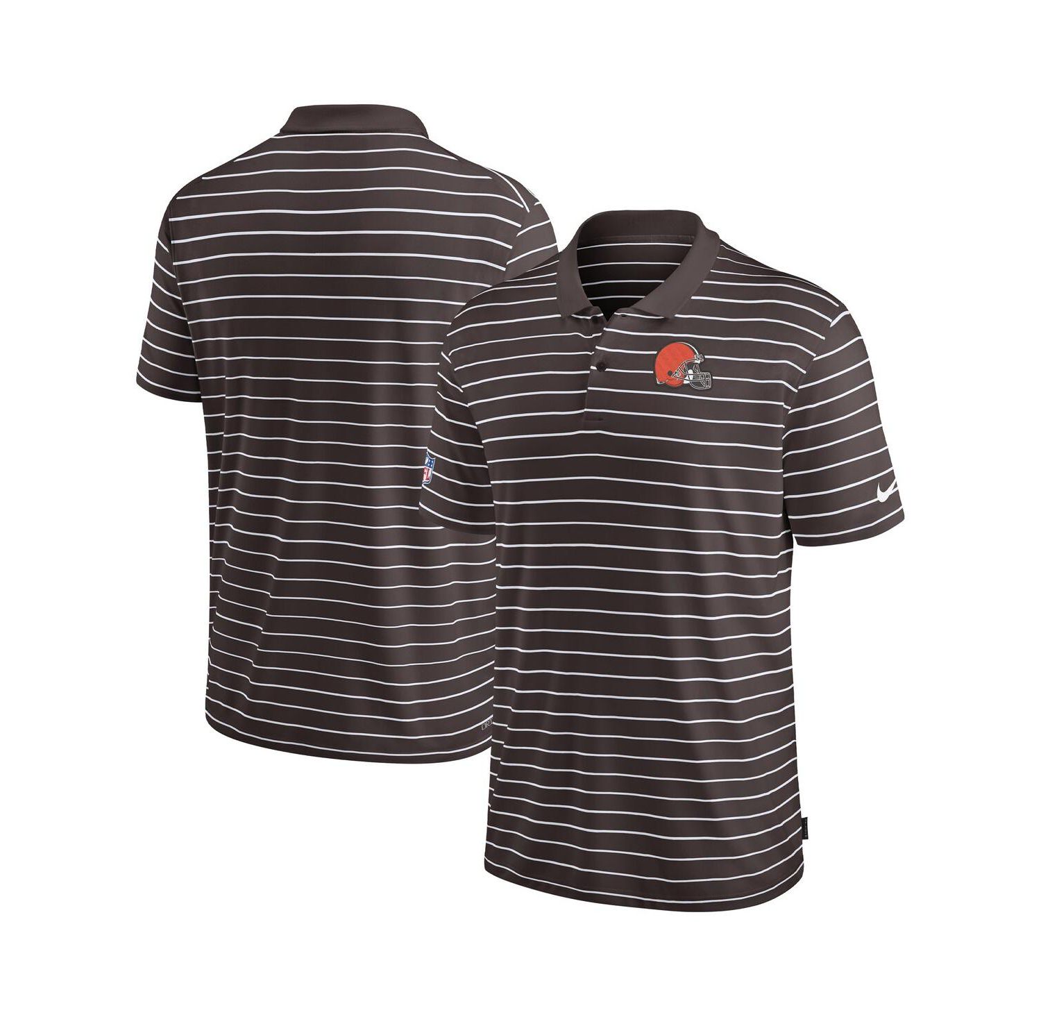 Men's Brown Cleveland Browns Sideline Lock Up Victory Performance Polo
