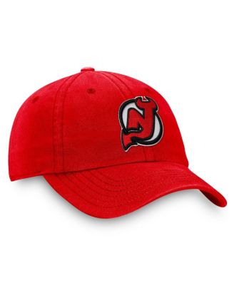 Men's Red New Jersey Devils Core Primary Logo Adjustable Hat