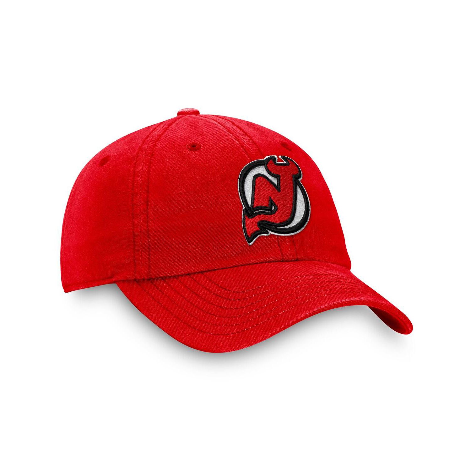 Men's Red New Jersey Devils Core Primary Logo Adjustable Hat