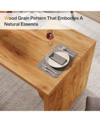 78-Inch Dining Table for 6-8, Modern Rectangular Dining Room Table, Large Long Kitchen Dining Table with Sturdy Base, Wood Dinner Table