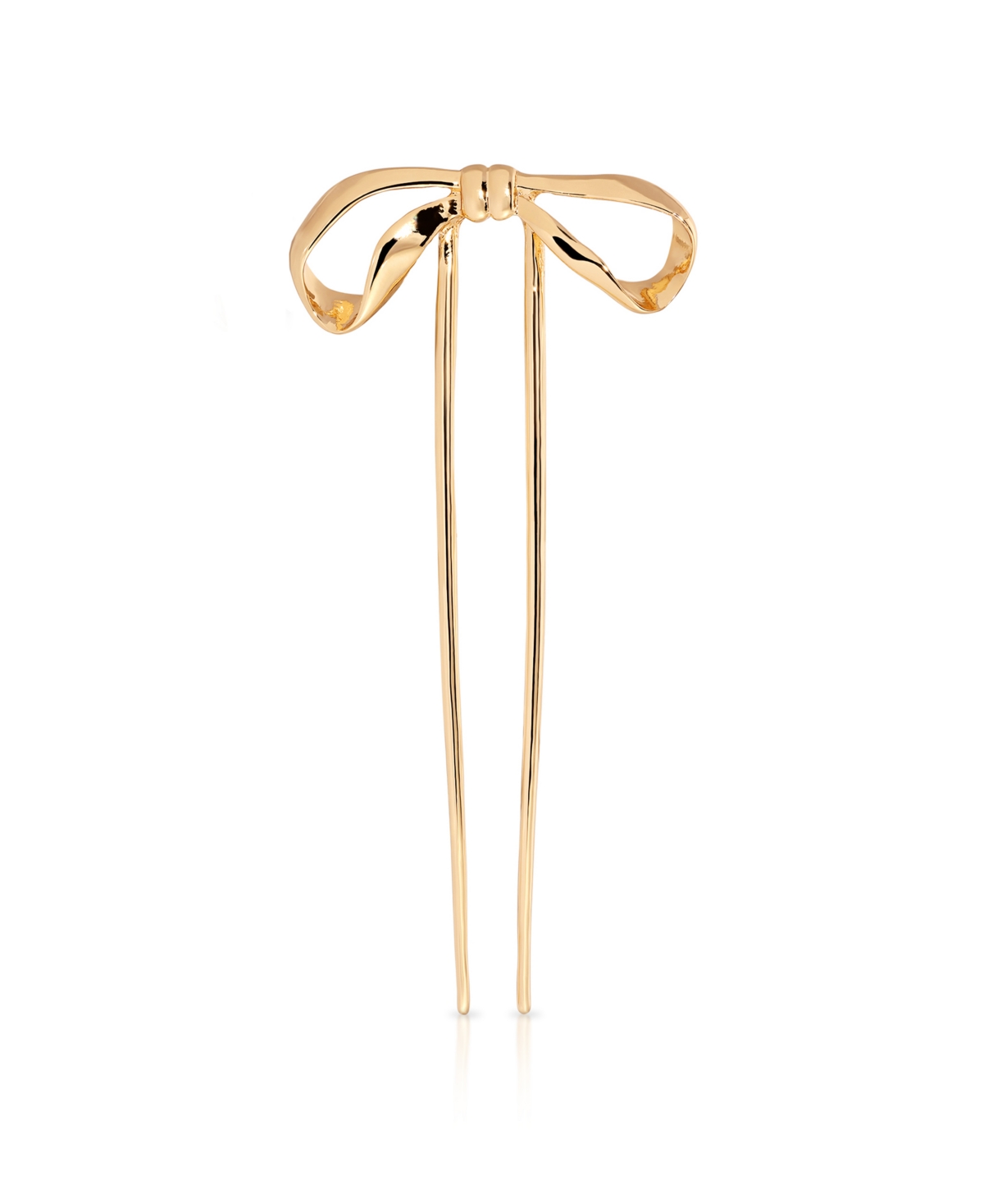 Bow Gold Tone Hair Pin - Gold