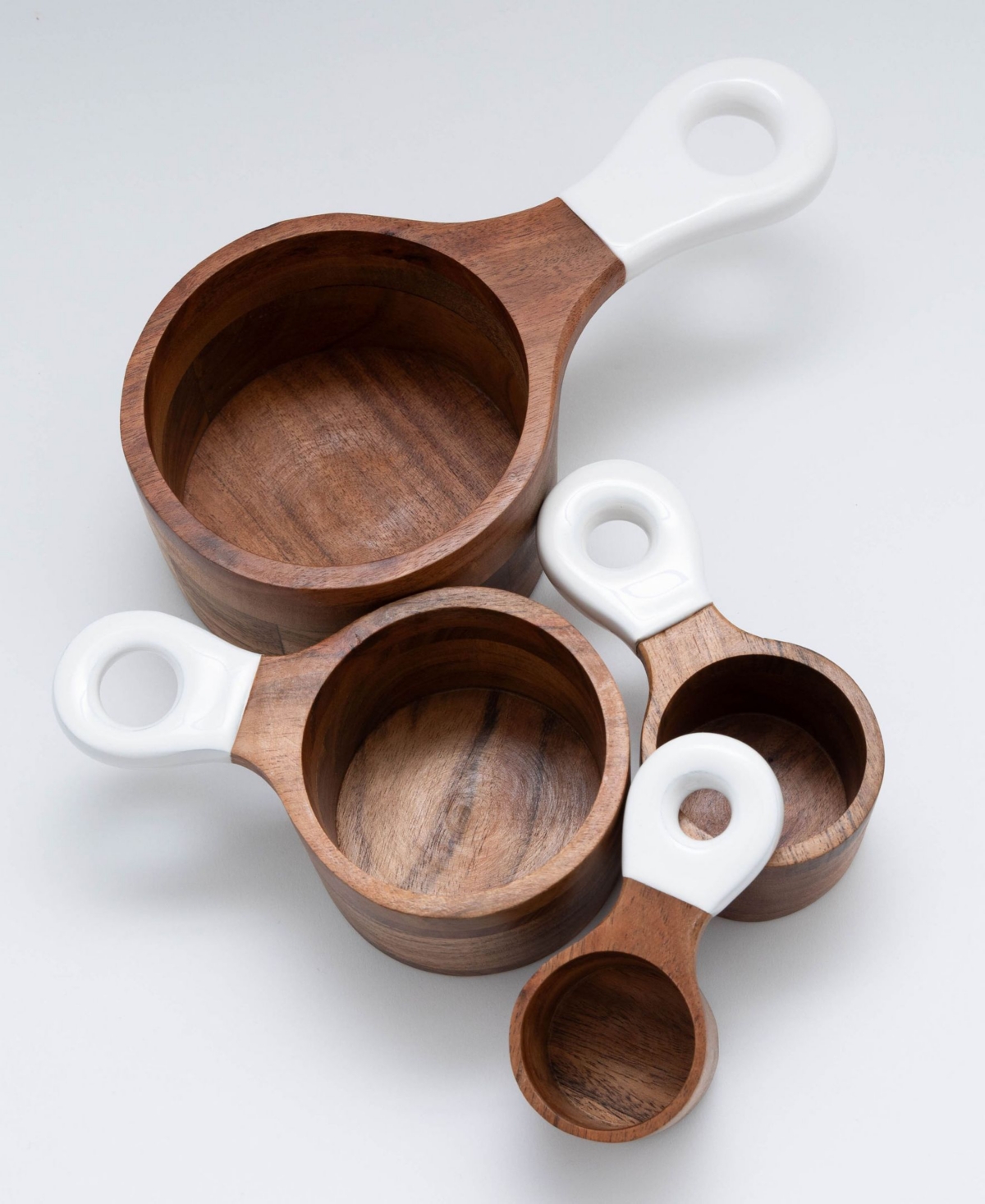 Jeanne Fitz Wood Plus Collection 4-piece Measuring Cups In Brown